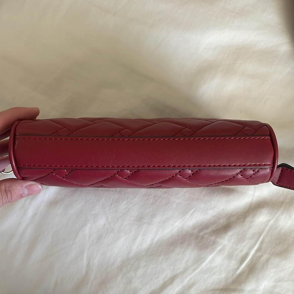 Guess Red Quilted Crossbody Bag with Gold Hardware - Picture 6 of 6